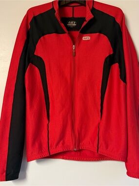 LG Men's Red and Black Lightweight Cycling Jacket